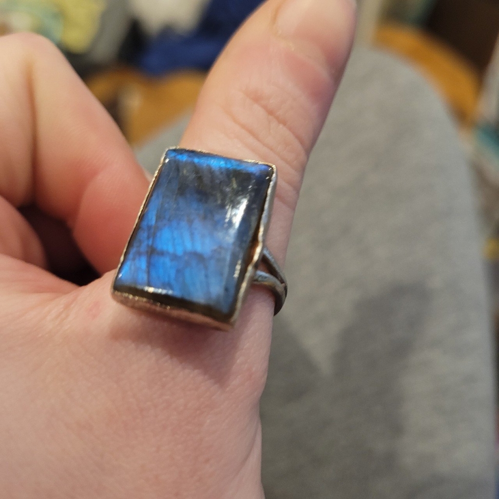 Vintage Labradorite Ring Size 10